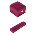thumbnail image 1 of Soporte de exhibición de joyería Hugo 2 piezas para collar Cajas de joyería de terciopelo en relieve, 1 of 10