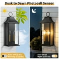 thumbnail image 2 of Farol de pared para exteriores Lawyettle, 52 cm, color negro, 2 of 8