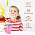 thumbnail image 7 of Flantor Kids Cups with Straws and Lids 6 Pack, 12 oz Spill-Proof Stainless Steel Drinking Water Tumblers with Anti-Slip Sleeves for Hot or Cold Drinks, 7 of 7