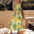 thumbnail image 2 of Lunarable Pineapple Design Sleeveless Dress Woman Fashion Long Dresses Women's Summer Suit Dress 2025, 2 of 7