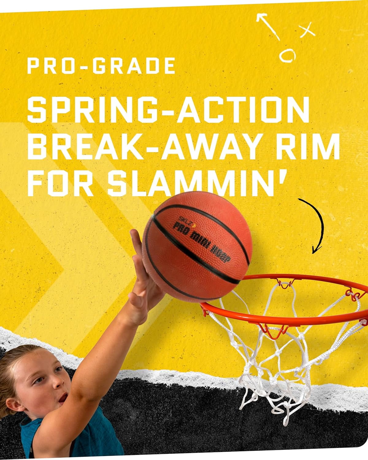 Pro Mini Indoor Basketball Hoop - Over The Door – Portable - Great For Home, Dorms, Offices, and Gifts