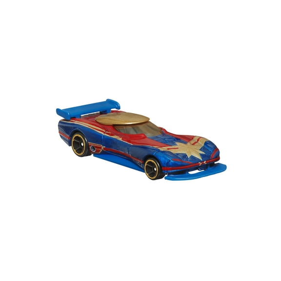 Captain Marvel, The Marvels, Blue/Red/Gold - Mattel Hot Wheels HHB74956G - 3" Scale Diecast Model Car