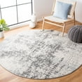 thumbnail image 3 of SAFAVIEH Tulum Kelsang Abstract Area Rug, 6'7" x 6'7" Round, Ivory/Charcoal, 3 of 8
