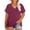 *Wine, variant on ClodeEU Women's Plus Size V Neck Short Sleeve T-Shirt ,Solid Color Casual Loose Fit Summer Tee Green,Womens Plus XXXL