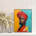 thumbnail image 2 of African Woman Headwrap Canvas Wall Art，Suitable for Living Room，Bedroom，Bathroom，Office and Dinning Room Decoration., 2 of 8