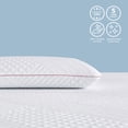 thumbnail image 3 of nue by Novaform Gel Memory Foam Pillow, Queen Size, Cool Comfort, White, 3 of 7