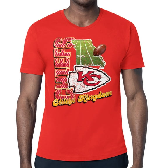 Men's-Starter Red Kansas City Chiefs Distressed Retro State Field T-Shirt