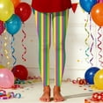 thumbnail image 2 of UJNDER Girls Fashion 3D Striped Carnival Print Slim Fit Athletic Casual Leggings Pants for Play and Daily Wear Girls Leggings,Yellow_003,9-10 Years, 2 of 4