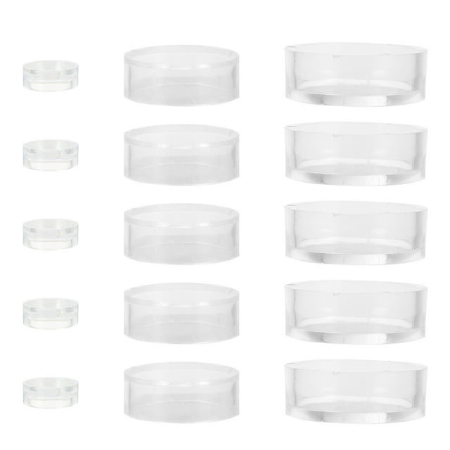 CIMAXIC Présentoir en Acrylique pour Rangement, Transparent et Durable, Supporte des Objets Ronds Lourds, 15 Pcs, 1,77 Pouces X 1,77 Pouces X 0,59 Pouces