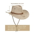 thumbnail image 3 of Luxtrada Cowboy Hat for Adult Men Women Cowgirl Hat with Adjustable Leather Hat Band Western Cattleman Cow Boy Rodeo Outfit for Outdoor Activities (Coffee), 3 of 7