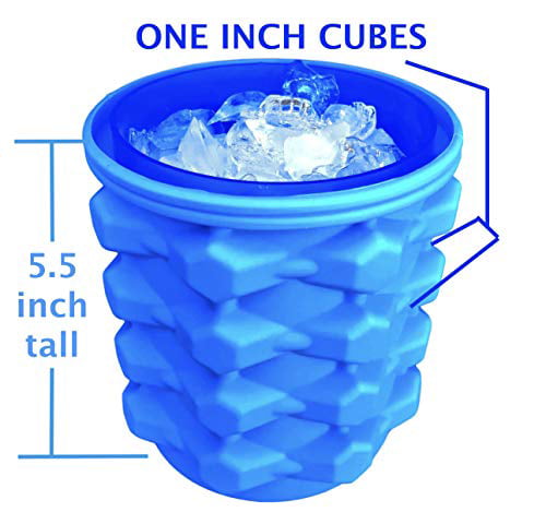 The Ultimate Ice Cube Maker Silicone Bucket With Lid Makes Small Size Nugget Ice Chips For Soft Drinks Cocktail Ice Wine On Ice Crushed Ice Maker Cylinder Ice Trays Ice Cup Maker