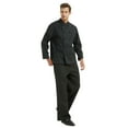 thumbnail image 3 of Toptie Unisex Classic Long Sleeve Button Chef Coat-Black Knot Button-3XL, 3 of 6
