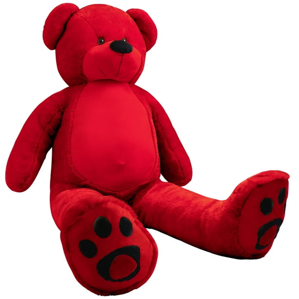WOWMAX 6 Foot Giant Huge Life Size Teddy Bear Daney Cuddly Stuffed Plush  Animals Teddy Bear Toy Doll for Birthday Christmas Red 72 Inches -  