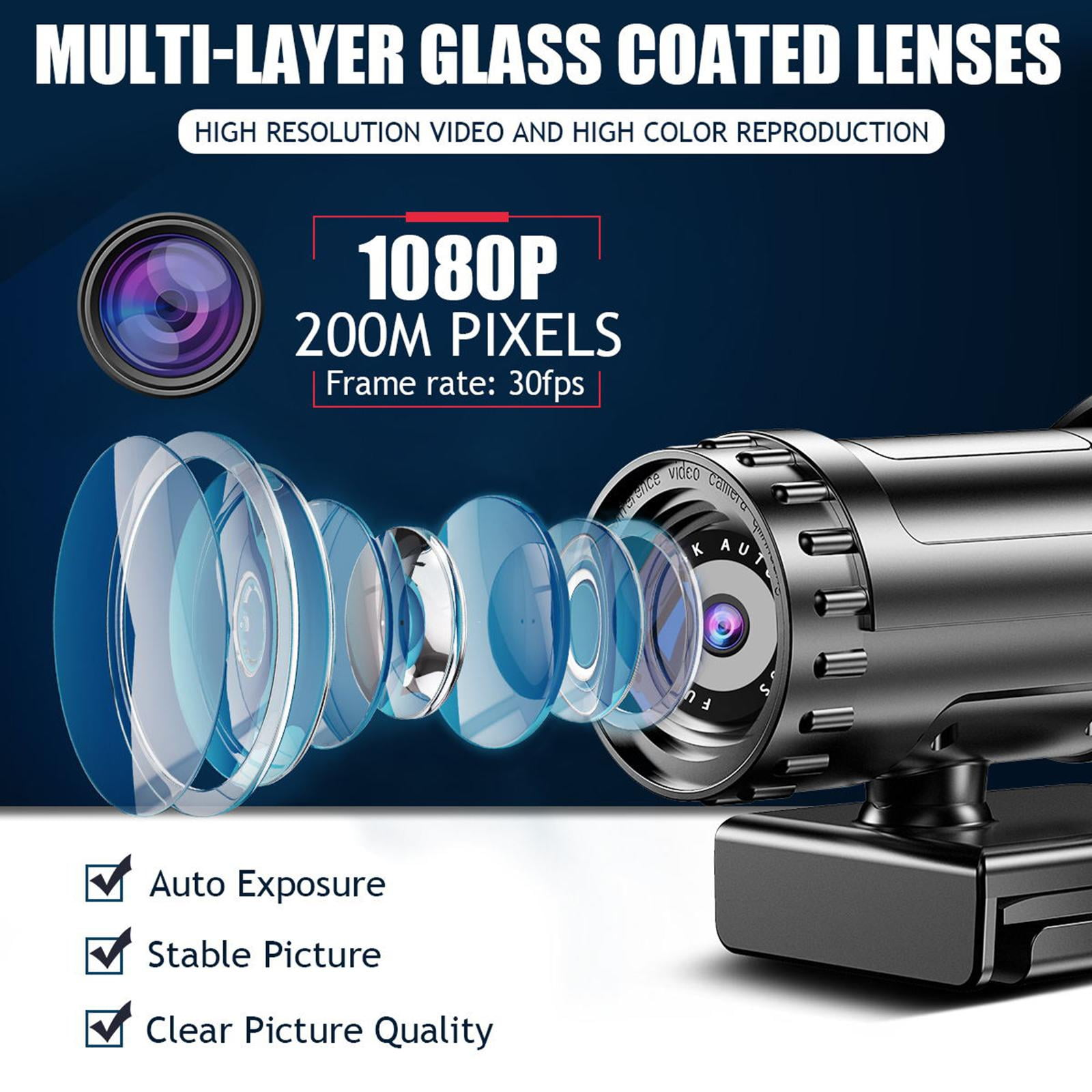 Camera Camera Full Widescreen Laptop USB s Tripod Desktop Notebook Video Calling Recording - 1080p 1K