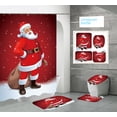 thumbnail image 3 of Cortinas de ducha para baño con impresión digital HD, impermeables, de poliéster, para Navidad, 3 of 6