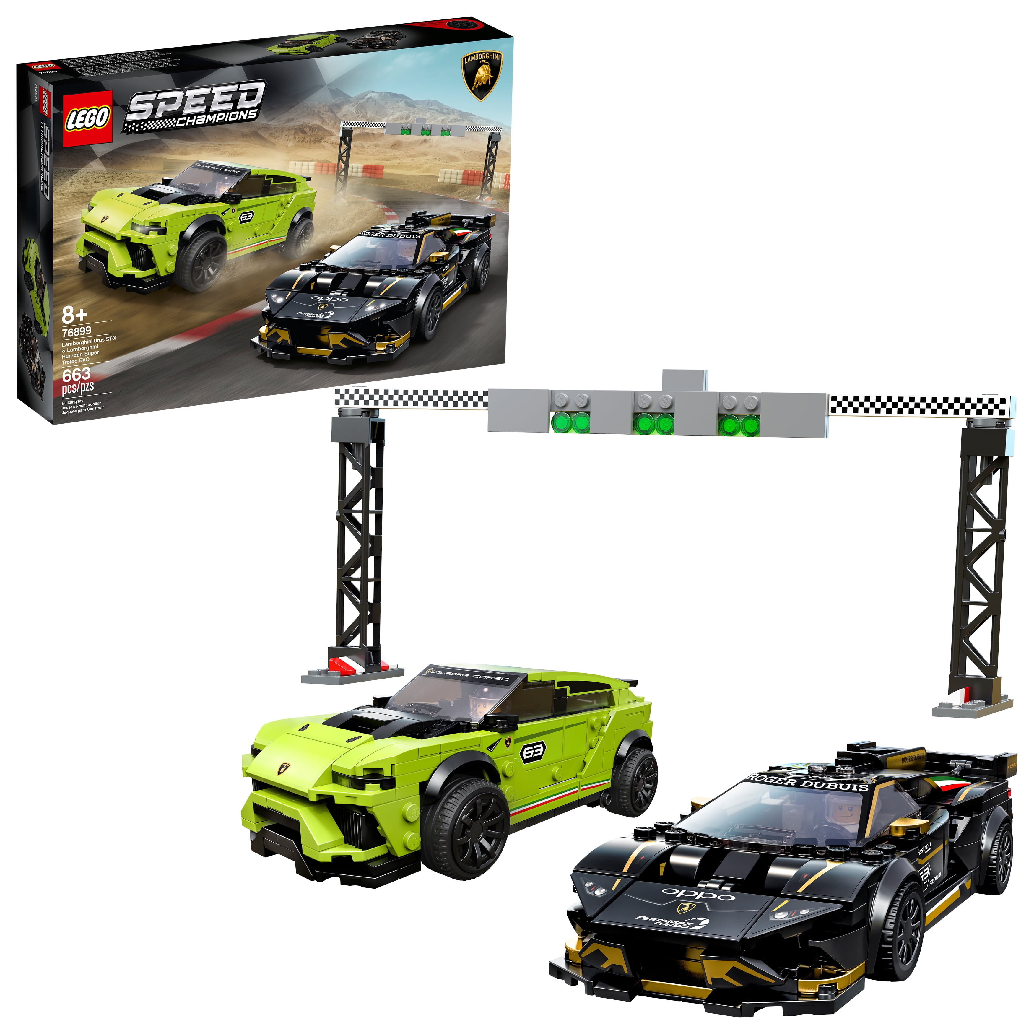 LEGO Speed Champions Lamborghini Urus ST-X & Huracán Super Trofeo EVO 76899  Building Kit 
