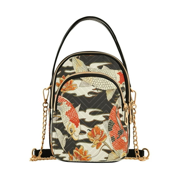 ALAZA Chain Crossbody Bags for Women Fish Shoulder Handbag Phone Purse