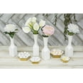 thumbnail image 2 of Cake & Candy Displays Nesting Dishes Hexagon Porcelain Gold and White Set of 4 Dishes, 2 of 4