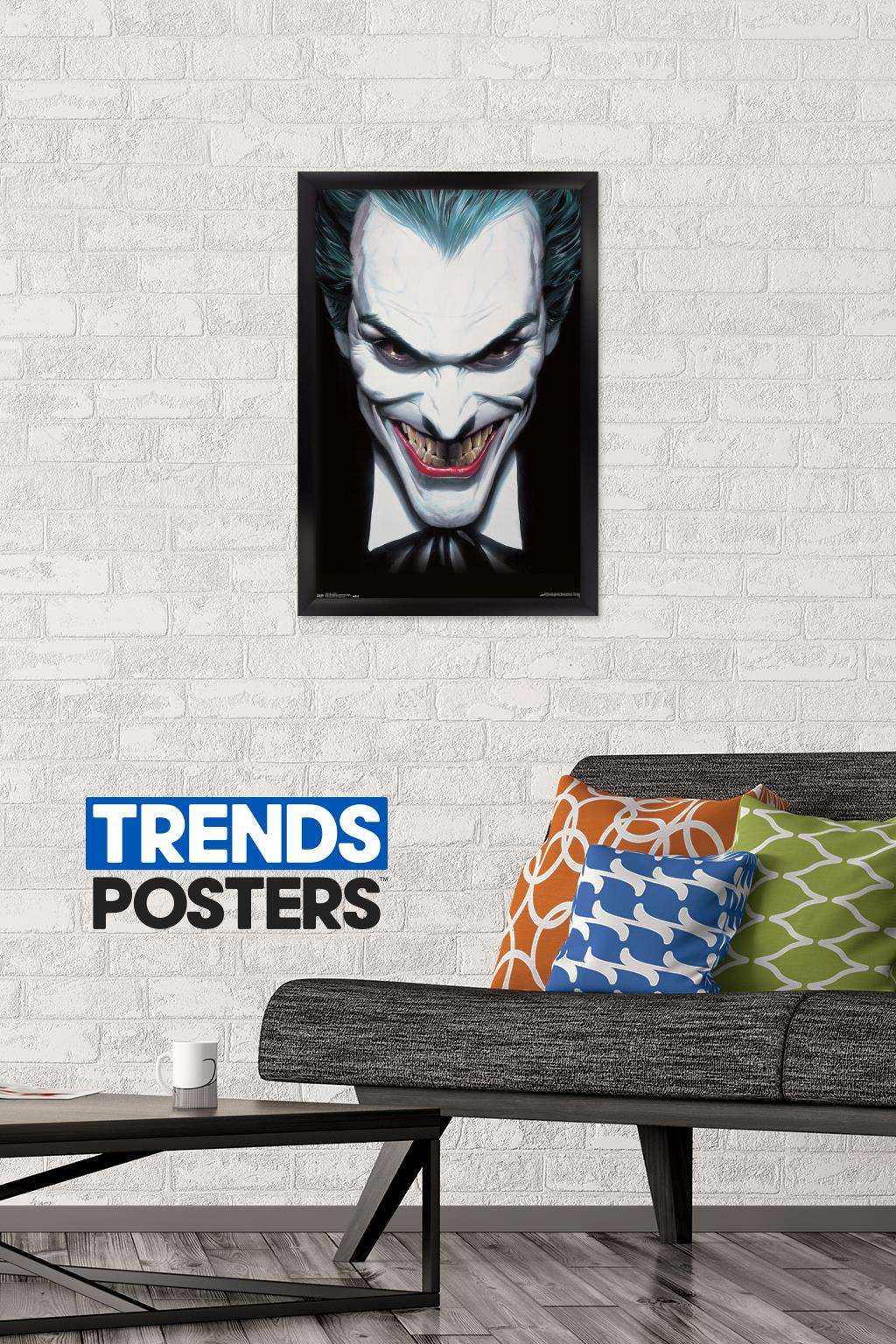 DC Comics - The Joker - Portrait Wall Poster, 14.725" x 22.375", Framed