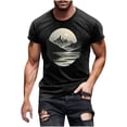 thumbnail image 2 of NuoCaiYun Trendy Pullover for Men Graphic Tees Print Short Sleeve Crew Neck T Shirt Casual Fall Summer Tops, 2 of 5
