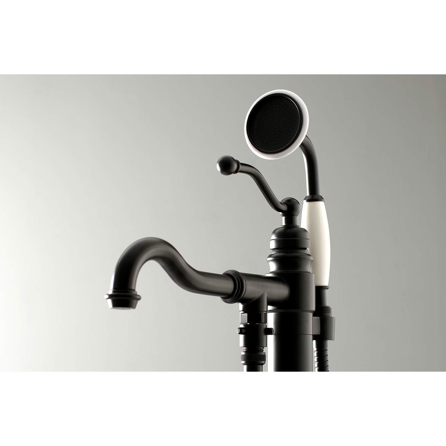 Kingston Brass Freestanding Tub Faucet, Matte Black, Freestanding KS7130ABL