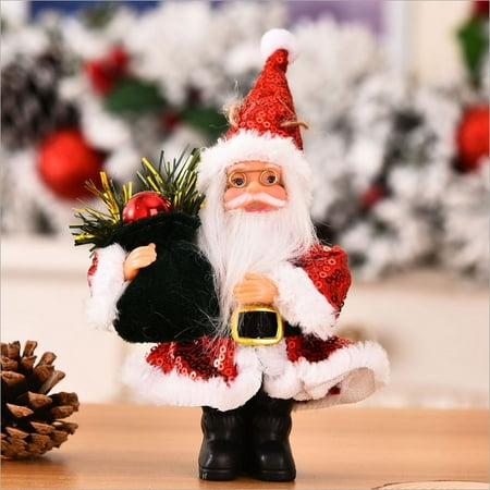 

Christmas Decorations Hanging Cloth Doll Pendant Santa Claus Red Sequins