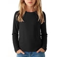 thumbnail image 5 of Arshiner 3 Pack Girls Long Sleeve Shirts Kids Basic Tees Layering Clothes Tagless | Cozy, Breathable & Soft, 7-16Y, Reinforced Rib-knit Neck Cuffs Hem, Perfect for School Daily Wear, 5 of 6