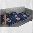 thumbnail image 6 of Geometry Soft Flannel Fleece Throw Blanket, Grungy Display Design of Planetary Sun Moon Phases of Mystery, Cozy Plush for Indoor and Outdoor Use, 70" x 90", Violet Blue Beige, by Ambesonne, 6 of 6