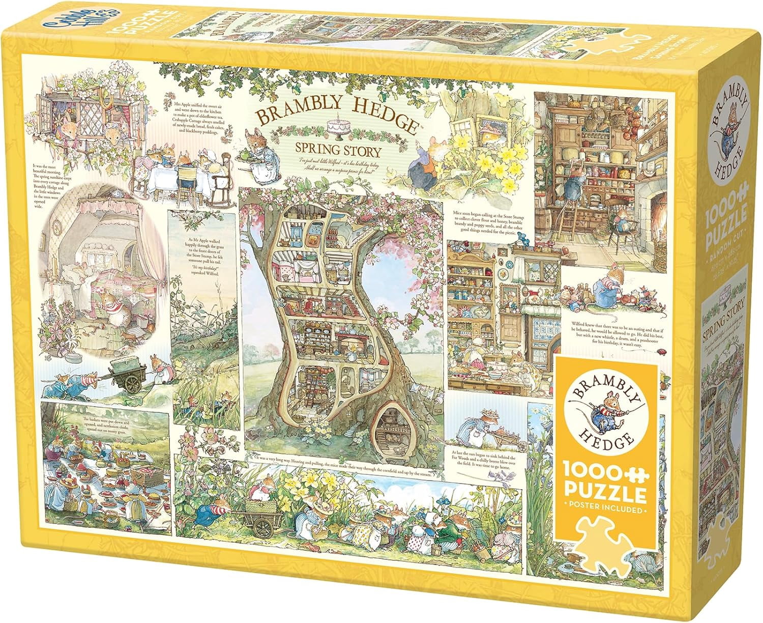 Cobble Hill 1000 Piece Puzzle - Brambly Hedge Spring Story - Sample Poster Included