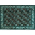 thumbnail image 1 of Ahgly Company Indoor Rectangle Persian Light Blue Traditional Area Rugs, 7' x 10', 1 of 4