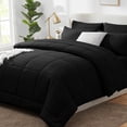 thumbnail image 1 of Juego de edredón CozyLux Black California King, 7 piezas, 1 of 7