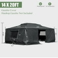 thumbnail image 2 of TOTAL Outdoor 14' x 20' Gazebo Winter Cover, Double Roof Waterproof Enclosure with Sidewalls & Mesh Windows, Universal Fit for Hardtop Gazebos ,Black, 2 of 8