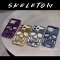 thumbnail image 4 of 3D Hollow Skull Callous Phone Case Para IPhone 13 14 12 11 Pro Max Lujo Chapado Acrílico A Prueba De Golpes Ghostface Cubierta, 4 of 4