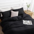 thumbnail image 3 of Duvet Cover Queen Piece Prewashed Ultra Soft Queen Bedding Set Features Zipper Closure and Corner Ties Includes Duvet Cover x & Pillowcases No Comforter, 3 of 7