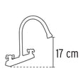 thumbnail image 2 of Mezcladora 8 p/fregadero Foset cuello curvo manerales cruceta F-320E, 2 of 3