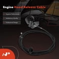 thumbnail image 3 of A-Premium Front Hood Latch Release Cable with Handle Compatible with Ford Taurus 1996-2007 & Mercury Sable 1996-2005, 80.9 Inch, 3 of 6