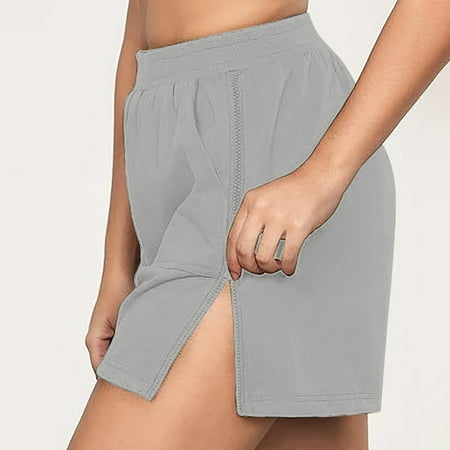 SNKSDGM Women s Plus Panties for Women Cotton Plus Size Womens Dress Pants Tall Straight Leg Women s High Waisted Zipper Casual Summer Sports Casual Shorts with Pockets