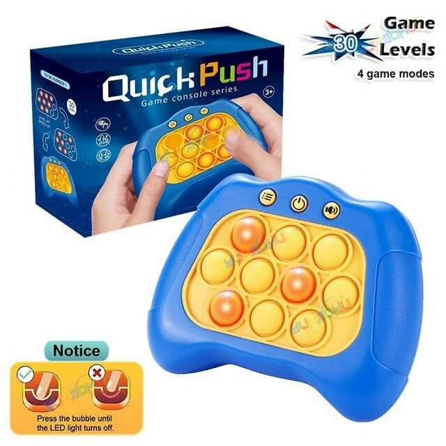 Console Électrique Pop Push de 999 Niveaux Console de Jeux Rapide avec Sangle LED Réglable pour Adultes et Enfants Jouet Fidget de Noël