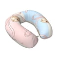 thumbnail image 2 of Travel Pillow Memory Foam, Head Neck Support Airplane Pillow For Traveling, Car, Home, Travel Neck Flight Pillow 12 Inches Bows And Bells, 2 of 8