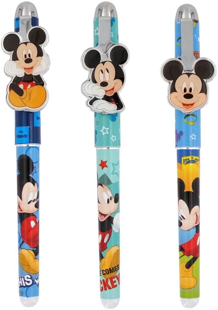 Disney Mickey Mouse 3 Styles Assorted Metal Clip Pen Set (Pack of 3