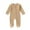 Khaki, variant on MuXiKeJi Baby Boys Long Sleeve Zip Up Bodysuit Soft Comfortable Romper Outfit For Daily Wear Indoor Outdoor Activities