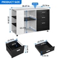 thumbnail image 6 of Uforic Mobile Wood File Cabinet with 3 Drawer, Lateral Filing Cabinet with Lock & Open Side Storage Shelves Home Office, Black & White, 6 of 6