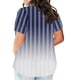 thumbnail image 3 of Plus Tamaño de las Mujeres Blusas, Cuello en V Casual Suelto Manga Corta Superior, Impresión Blusa Poliéster Spandex, 3 of 8