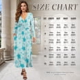 thumbnail image 6 of FKELYI Sea Turtle Coral Print Womens Long Sleeve Maxi Dress Soft V-neck Casual Dress with Pocket Fall Dresses for Spring Winter, 2XL, 6 of 6