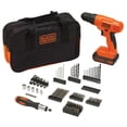 thumbnail image 1 of BLACK+DECKER 20V MAX* POWERCONNECT Trousse de Perceuse Sans Fil avec Ensemble de Forets et Prises, Trousse d'Outils 100 Pcs pour la Maison, Batterie et Chargeur Inclus, 1 of 9