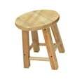 thumbnail image 3 of Taburete de madera Taburete redondo de madera Cómodo taburete de ocio Taburete de pie de madera creativo Taburete de madera maciza para apartamento junto a la cama altura 30cm, 3 of 8