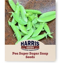 Harris Seeds - Pea Seeds Super Sugar Snap Non-GMO Long Vines Sweet Pods 100 Seeds