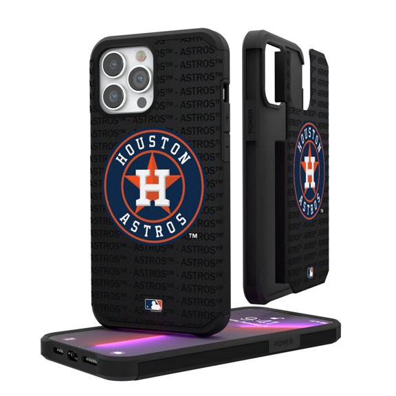 Houston Astros iPhone Text Backdrop Rugged Case