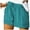 204Blue912, variant on CAIVO Women Plus Sizes Comfy Drawstring Splice Casual Elastic Waist Pocketed Loose Shorts Classic Summer Outdoor Work Solid Color Bottoms