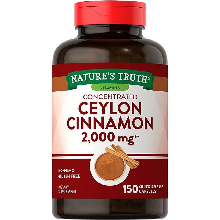 Nature's Truth Concentrated Ceylon Cinnamon 2,000 mg Capsules (150 ct